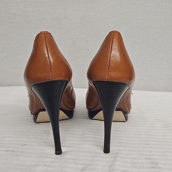 MICHAEL KORS BUCKEL PEEP TOE HEELS BFPM-05-147 - Picture 2 of 8